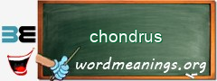 WordMeaning blackboard for chondrus